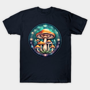 Mushroom Family Mandala T-Shirt